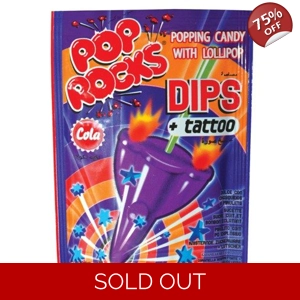 Pop Rock Cola with Lollipop and TATTOO American Candy